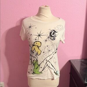 Disney Tinkerbell Short Sleeve Tee - White and Green